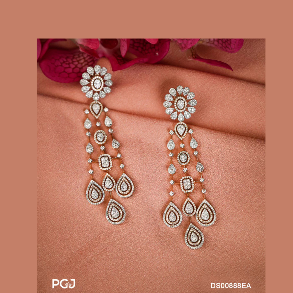 PC Jeweller Latest   Diamonds Earrings